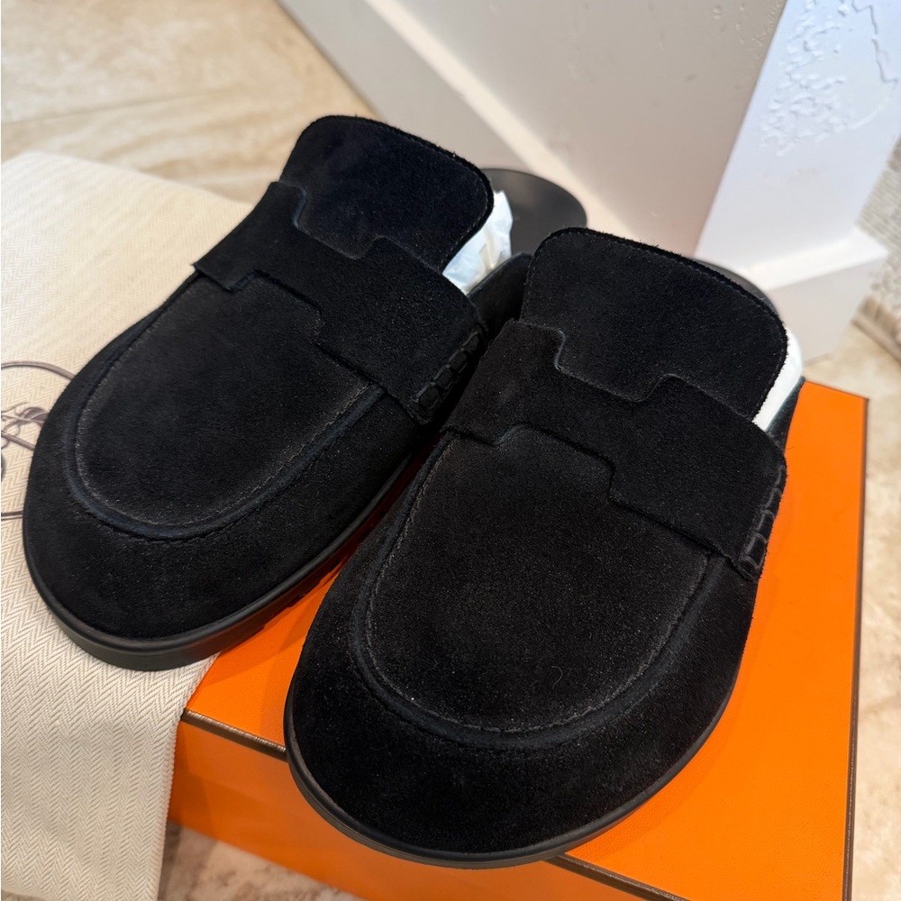 Hermes GO Mule in Suede EUCWB
